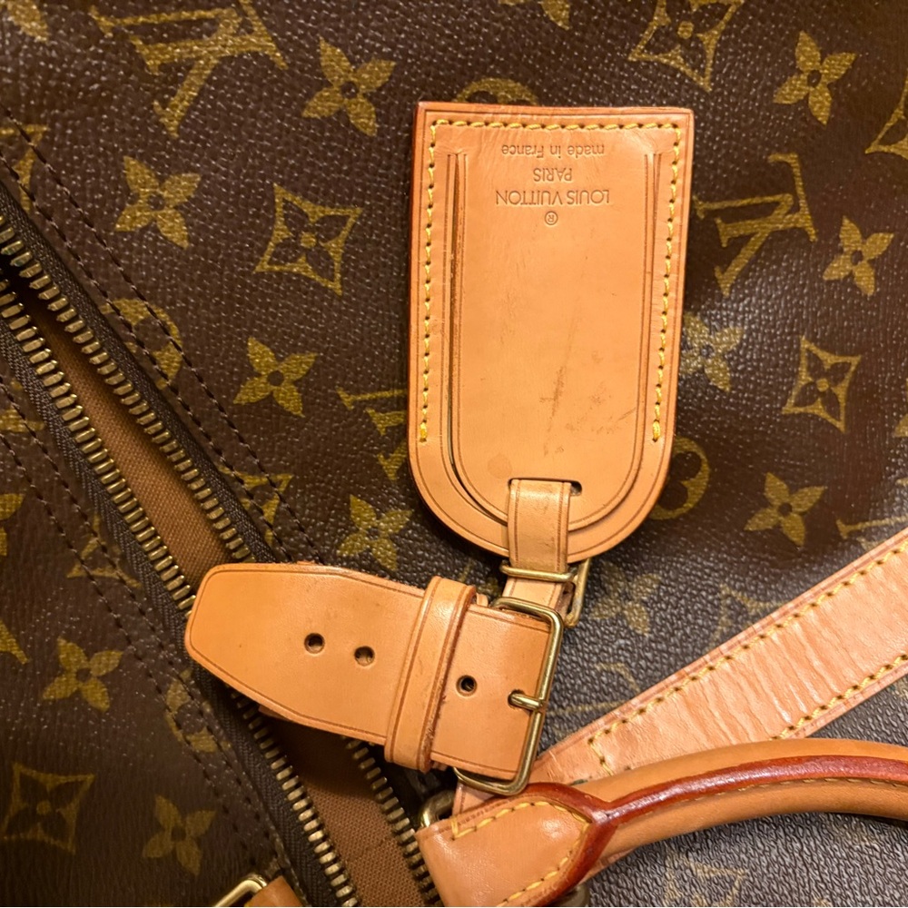 Vintage Louis Vuitton Monogram Keepall 55 with Vachetta Trim Includes COA - Picture 8 of 9